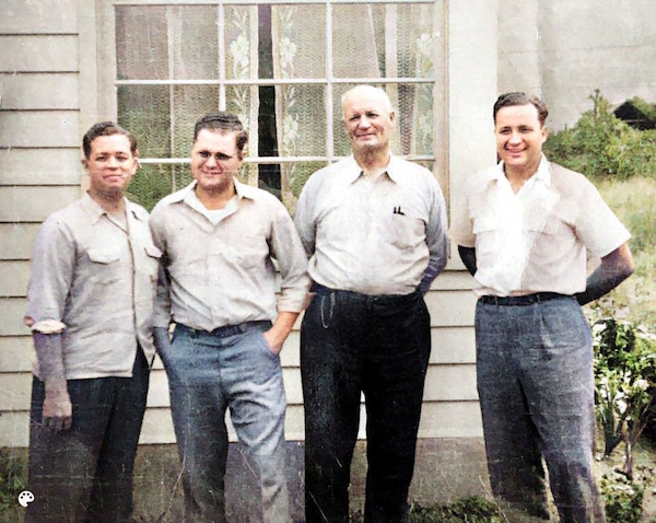 Brigham Lewis Tippets Jr with his adult sons